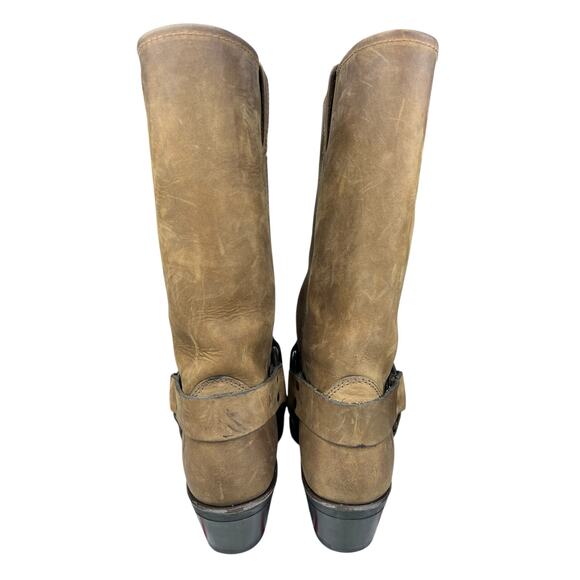 Frye Women’s 12R Brown Leather Harness Western Boot Size US 8 - Picture 8 of 10